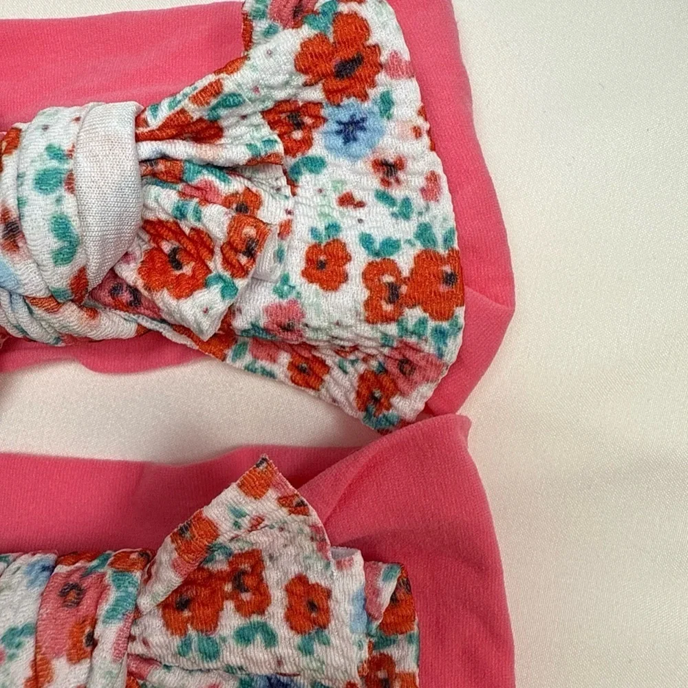 Floral Pink Baby Headbands
